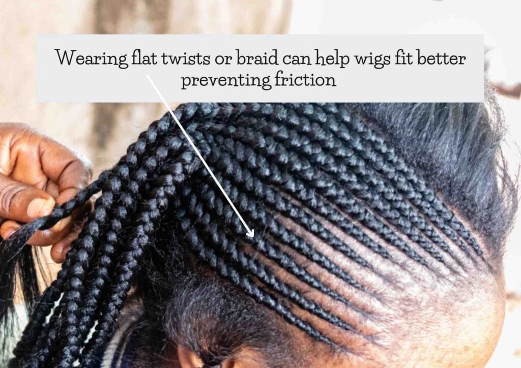 how to braid hair under wig