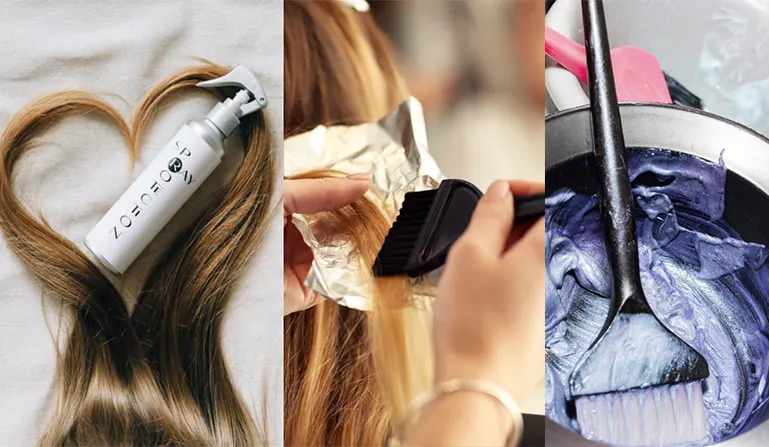 Type of temporary hair color spray
